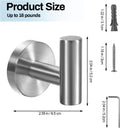 Kruodop Towel Hooks for Bathroom,4 Packs Wall Mount Towel Holder,Black Matte Wall Robe Hook,Stainless Steel Heavy Duty Door Hanger Towel Hook for