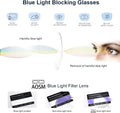 Blue Light Glasses 99% Blue Light Blocking Computer Glasses anti Glare 400 UV & Eye Strain Fake Square for Men Women