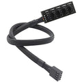 PWM Fan Hub, PC CPU Cooling 4 PIN/3PIN Power Fan Extension Cable Hub Splitter Adapter Sleeved Case for 12V Desktop Computer Cooler Fans 1 to 5 Way