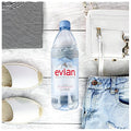 Evian Natural Spring Water , Naturally Filtered Spring Water in Large Bottles 33.81 Fl Oz (Pack of 6)