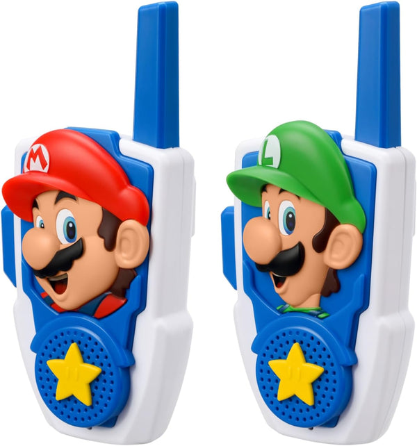 Super Mario Bros Walkie Talkies Kids Toys, Long Range, Two Way Static Free Handheld Radios, Designed for Indoor or Outdoor Games for Kids Aged 3
