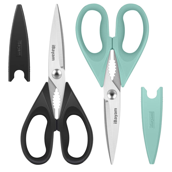 Kitchen Shears, Ibayam Kitchen Scissors All Purpose Heavy Duty Meat Poultry Shears, Dishwasher Safe Food Cooking Stainless Steel Utility Scissors,