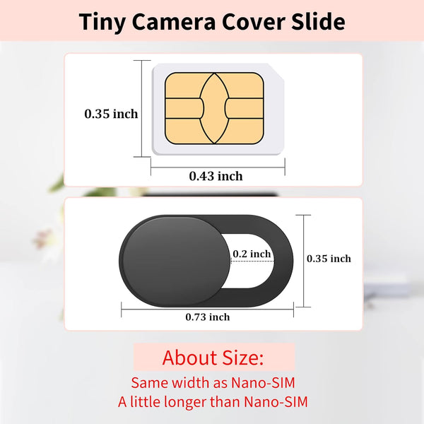Webcam Cover (3 Pack), 0.03 inch Ultra Thin Laptop Camera Cover Slide for iPhone iPad MacBook Pro Computer iMac Cell Phone PC Accessories Camera