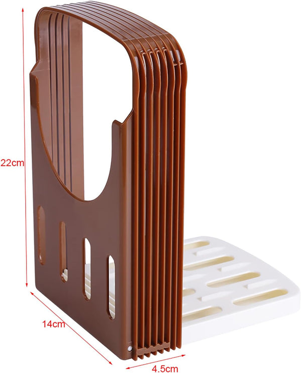 Bread Slicer for Homemade Bread with Rubber Feet Paddings and E Book Loaf Cutter Machine Foldable Adjustable