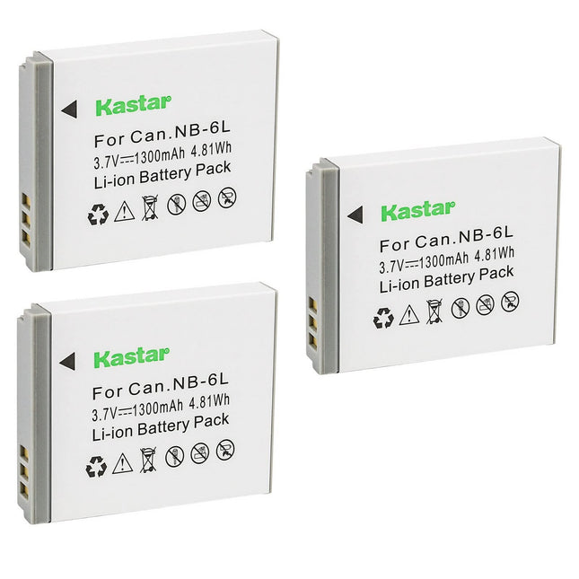 Kastar 3-Pack NB-6L Battery Replacement for Digital Camera for Kids Boys and Girls 36MP Children's Camera with 32GB SD C