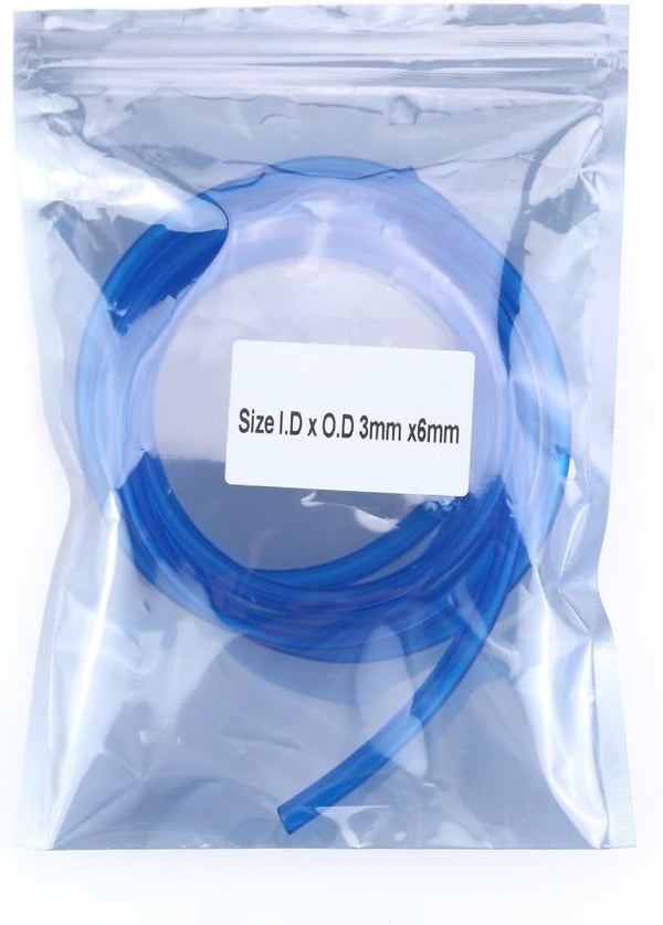 Hilitchi 20-Feet Petrol Fuel Line Hose Lubricant of 4 Sizes Tubing for Weedeater Chainsaw Common 2 Cycle Small Engines (Light Blue)