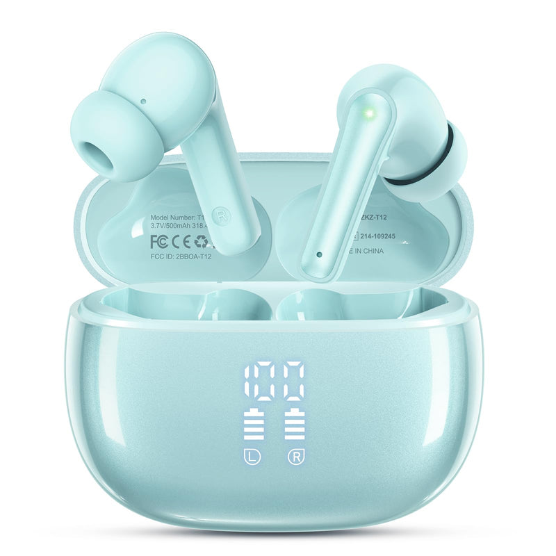 Wireless Earbuds, Bluetooth 5.3 Ear Buds, Headphones with Clear Stereo Sound, 40H Playtime with LED Digital Display, IPX7 Waterproof Earphones