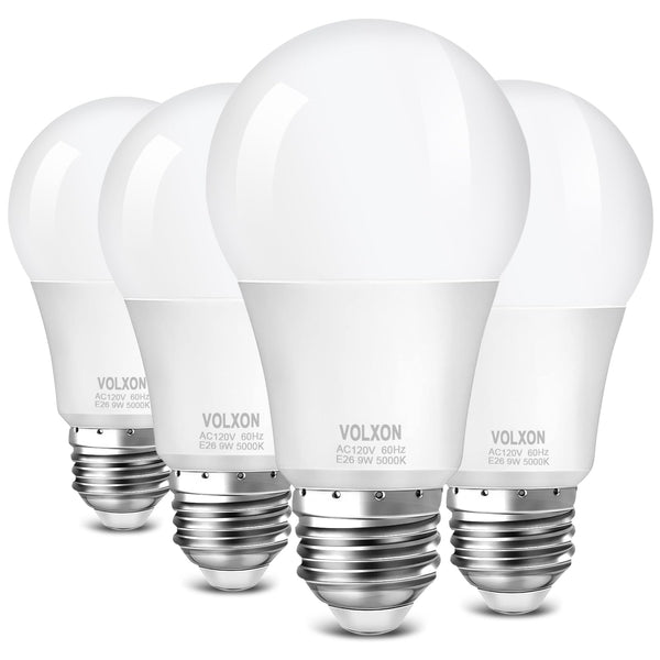 A19 LED Light Bulb, 9 Watt Equivalent 60 Watt Led Light Bulb, Bright Light Bulb 850LM, Non-Dimmable, Daylight White 5000K, Standard E26 Base, CRI