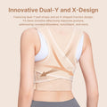 Fit Geno Posture Corrector for Women Invisilite: Invisible Lightweight Back Brace for Neck Shoulder & Upper Back Pain Relief - Improve Posture