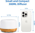 Aromatherapy Essential Oil Home Diffuser with Remote Control, 300ML Large Room Cool Mist Air Humidifier, 8 Hours Quiet Operation, Timer, 7 Colors