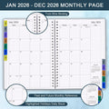 2025-2026 Planner - Weekly & Monthly Planner Runs Jul 2025 to Jun 2026, 6.25" X 8.25", 12 Monthly Tabs, 14 Notes Page, Plastic Pocket, Flexible