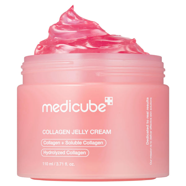medicube Jelly Cream with Collagen, Niacinamide | Freeze-Dried Hydrolyzed Collagen for Skin Barrier Hydration & 24H Glow | Plumper, Firmer looking