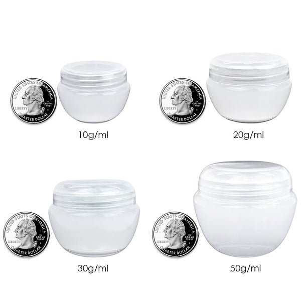 Beauticom 10G/10ML Frosted Container Jars with Inner Liner for Scrubs, Oils, Salves, Creams, Lotions, Makeup Cosmetics, Nail Accessories, Beauty