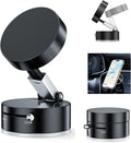 Vacuum Suction Magnetic Car Phone Holder Mount Fit All Phones,Adjustable Phone Holders for Your Car,Mechanical Lock No Need Charging,Metal Ring