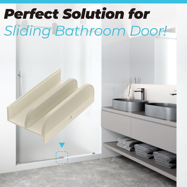 M6219 Sliding Shower Door Bottom Guide Fits for Sliding Shower Door (Top Hung) Tub Enclosure Systems, 1/2 in Channels for Glass Shower Door