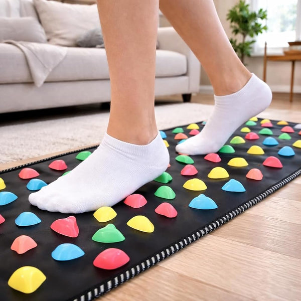 Long Foot Massage Mat 5.74Ft (68.9 X 13.78 Inches), Walk Stone Acupressure Pad for Feet, Acupoint Massager for Blood Circulation, Pain Relief,
