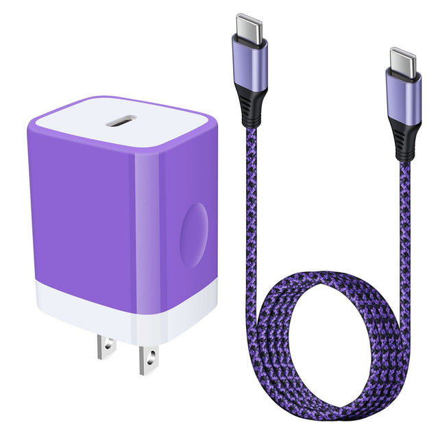 Type C Charger 20W Super Fast USB C Charger Block with 6FT Android Phone Charger Cable Fast Charging for Samsung Galaxy 
