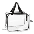 APREUTY Clear Makeup Bags, TSA Approved 3 Pcs Large Cosmetic Makeup Bags Set Clear PVC with Zipper Handle Portable Travel Luggage Pouch Airport