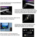 ONTEN VGA to HDMI, 1080P VGA to HDMI Adapter (Male to Female) for Computer, Desktop, Laptop, PC, Monitor, Projector, HDTV with Audio Cable and USB