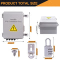 Mankk 4 String PV Combiner Box IP65 Waterproof Solar Combiner Box with 63A Circuit Breaker Lightning Arreste Solar Connector and 15A Rated Current