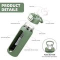 Chunmo 20 Oz Glass Water Bottle with Straw Reusable Water Bottle with Non-Slip Silicone Sleeve Wide Mouth Leak-Proof for Coffee, Tea and