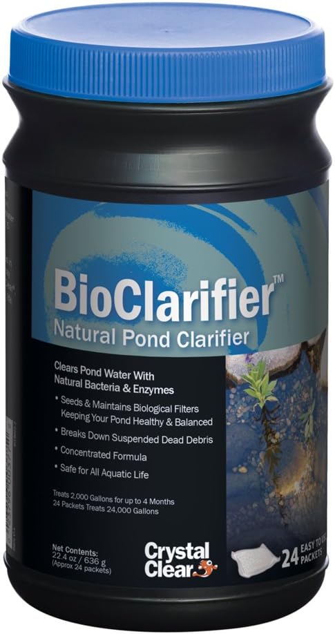Crystalclear Bioclarifier - Natural Pond Clarifier - 24 Packets Treats up to 24,000 Gallons