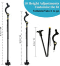 Walking Cane Foldable for Men & Women Seniors for Balance,Self Standing Folding Cane,Height Adjustable Anti-Slip Lightweight Alloy Walking Stick
