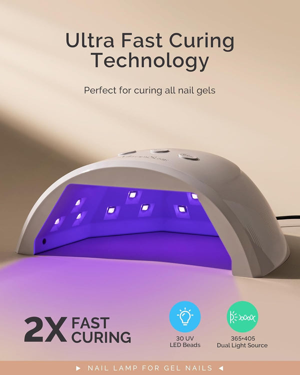 Melodysusie UV Nail Lamp, Plus30F UV Light for Gel Nails LED Nail Dryer with 3 Timer, Smart Sensor, LCD Display Fast Curing Gel Nail Polish Nail