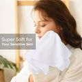 HOMEXCEL Microfiber Washcloths 12 Pack, Highly Absorbent and Soft Face Towel, Multi-Purpose White Wash Cloths for Bathroom, Hotel, Spa, Gym, and