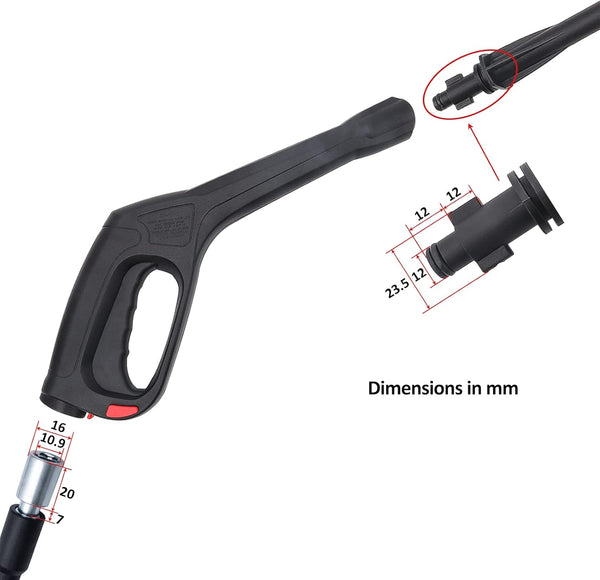 High Pressure Power Washer Water Spray Gun, Replacement Pressure Washer Gun, Compatible with Portland Pulsar Husky Taskforce Powerwasher