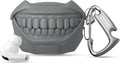 for AirPods Pro 2nd Generation Case, Unique Funny Teeth Design, Soft Silicone Shell, Compatible with Wireless Charging (Rock Gray) AirPods Pro 2 /
