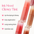 Peripera Ink Mood Glowy Tint | Lip-Plumping, Naturally Moisturizing, Lightweight, Glow-Boosting, Long-Lasting, Comfortable, Non-Sticky, No White