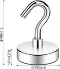 DIYMAG Magnetic Hooks Heavy Duty, 80 LBS Neodymium Magnet Hooks for Home, Kitchen, Workplace, Office, Garage and Indoor Hanging, Silver, Pack of 12