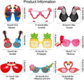 Ocean Line Luau Party Sunglasses - 9 Pairs Funny Hawaiian Glasses, Tropical Fancy Dress Props, Fun Summer Kids Party Favors, Beach Themed Party