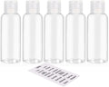 5 Pack 3.4Oz Empty Plastic Travel Bottles for Toiletries TSA Approved Leak Proof Squeezable Travel Size Containers Travel Essentials Accessories,