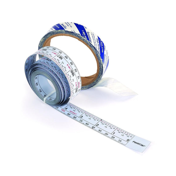 Fastcap Peel & Stick Standard/Metric Measuring Tape - Perfect for Professionals and Home Improvement - Ideal for Layout & Cutting Stations - 16