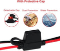 SPARKING 3FT Car Female Cigarette Lighter Plug Socket to Eyelet Terminals 12V Extension Cable with 10A Fuse (3FT)