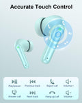 Wireless Earbuds, Bluetooth 5.3 Ear Buds, Headphones with Clear Stereo Sound, 40H Playtime with LED Digital Display, IPX7 Waterproof Earphones