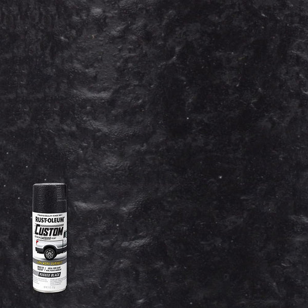 Rust-Oleum 323350 Automotive Custom Lacquer Spray Paint, 11 Oz, Rugged Black