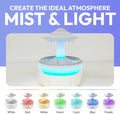 UFO Raindrop Humidifier Oil Diffuser - White - House Scent Essential Oil Desk Humidifier for Aromatherapy - Mushroom Desk Lamp Diffuser with