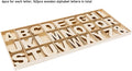 FROSTDONKEY 162 Pieces 2 Inch Unfinished Wooden Craft Letters with Storage Tray, 2 in Small Wooden Alphabet Letters for Crafts, Wall Decor, DIY,