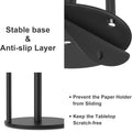 Paper Towel Holder Black Kitchen Roll Holder, Premium Stainless Steel Paper Towel Holder for Kitchen Roll Organize, Countertop Roll Dispenser with