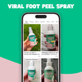 Freeman Flirty Feet Instant Foot Peeling Spray, Exfoliating Foot Mask for Summer, Moisturizing & Smooth Dry, Cracked Heels, Remove Dead Skin
