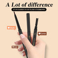 3 Pcs Waterproof Eyebrow Pencil Dark Brown, Premium Eye Brow Pencil Brn with Spoolie Brush, Longwearing for Perfect Brows, Professional,