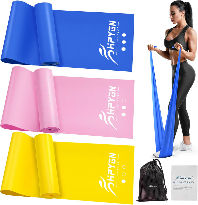 Resistance Bands, Exercise Bands, Physical Therapy Bands for Strength Training, Yoga, Pilates, Stretch Elastic Band with Different Strengths,