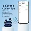 Wireless Earbuds In-Ear Headphones Bluetooth 5.3 with Built-In Mics Deep Bass Clear Call Ultralight Headsets up to 30H Play Time for Studying