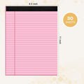 2 Pcs Legal Pads 8.5 X 11 Pink Note Pads 8.5 X 11 Notepad 8.5 X 11 Micro Perforated Writing Pads 8.5 X 11 Lined Paper Pads Wide Ruled Pad of Paper