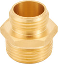 Brass Garden Hose Adapter, 3/4â GHT Male X 1â NPT Male Connector,Ght to NPT Adapter Brass Fitting,Brass Garden Hose to Pipe Fittings Connect