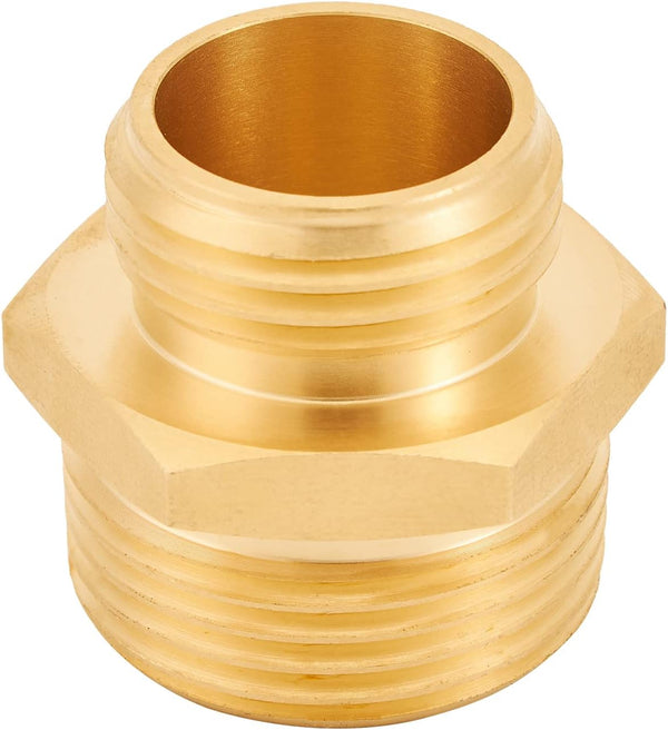 Brass Garden Hose Adapter, 3/4â GHT Male X 1â NPT Male Connector,Ght to NPT Adapter Brass Fitting,Brass Garden Hose to Pipe Fittings Connect