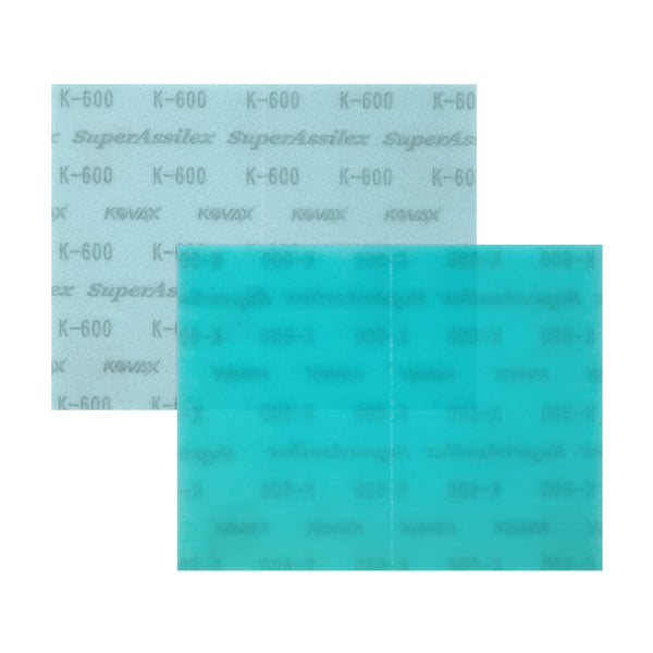 Super Assilex Flexible Sanding Sheets Job-Pak, Assorted K600-K1200, U191-150A, 6 Sheets + 1 M Hand Pad for Half Sheets